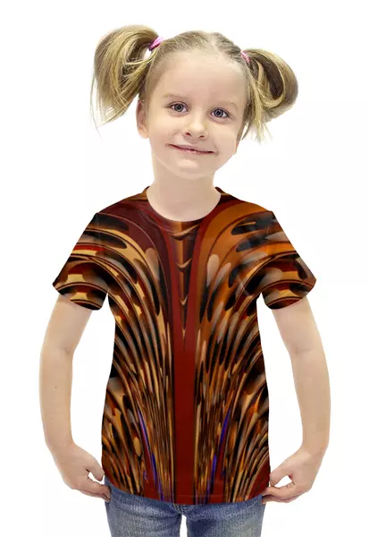Заказать детскую футболку в Москве. Футболка с полной запечаткой для девочек Шоколадный рельеф от Alexey Evsyunin - готовые дизайны и нанесение принтов.