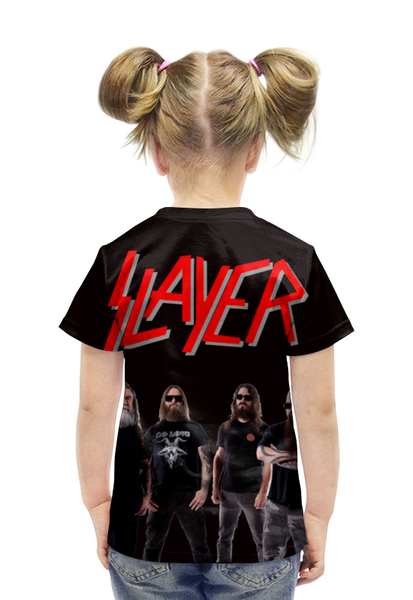 Заказать детскую футболку в Москве. Футболка с полной запечаткой для девочек Slayer Repentless 2015 (2) от Илья - готовые дизайны и нанесение принтов.