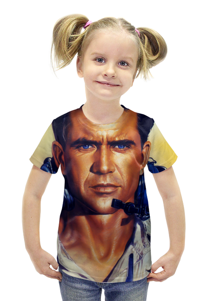 Заказать детскую футболку в Москве. Футболка с полной запечаткой для девочек  Мэл Гибсон (Эйр Америка) от hardstore - готовые дизайны и нанесение принтов.
