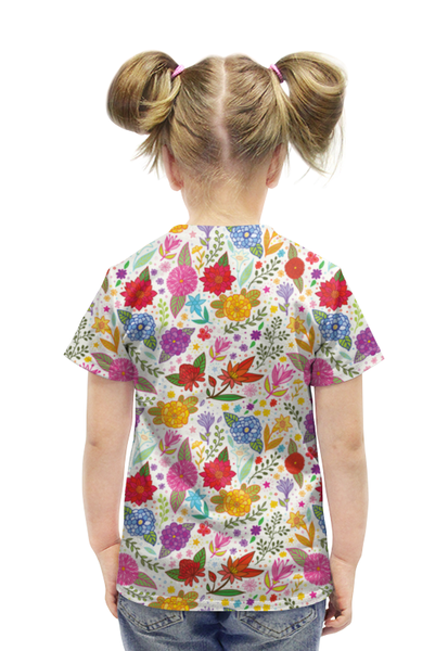 Заказать детскую футболку в Москве. Футболка с полной запечаткой для девочек КЛУМБА от CoolDesign - готовые дизайны и нанесение принтов.