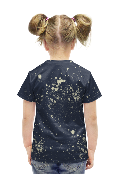 Заказать детскую футболку в Москве. Футболка с полной запечаткой для девочек Лифт на луну от Тимур Антонов - готовые дизайны и нанесение принтов.