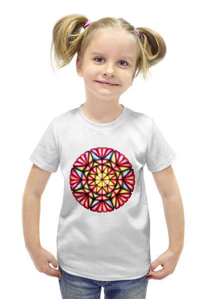 Заказать детскую футболку в Москве. Футболка с полной запечаткой для девочек Калейдоскоп Март от Анна - готовые дизайны и нанесение принтов.