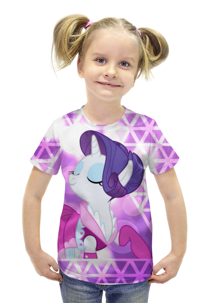 Заказать детскую футболку в Москве. Футболка с полной запечаткой для девочек little pony от meteorol - готовые дизайны и нанесение принтов.