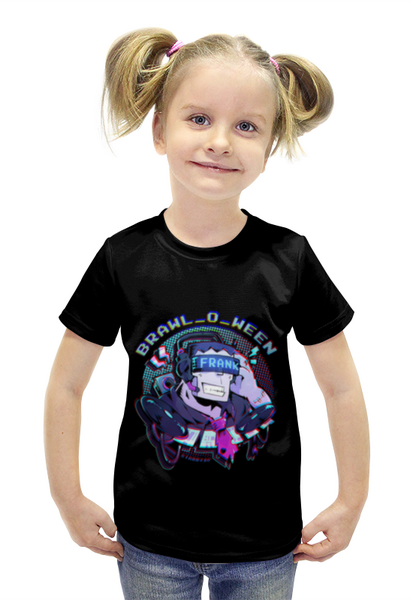 Заказать детскую футболку в Москве. Футболка с полной запечаткой для девочек Brawl Stars от vista12761@rambler.ru - готовые дизайны и нанесение принтов.
