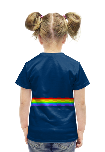 Заказать детскую футболку в Москве. Футболка с полной запечаткой для девочек Nyan Cat от karbafoss - готовые дизайны и нанесение принтов.
