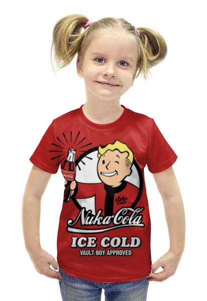 Заказать детскую футболку в Москве. Футболка с полной запечаткой для девочек Fallout от mrmaximus - готовые дизайны и нанесение принтов.