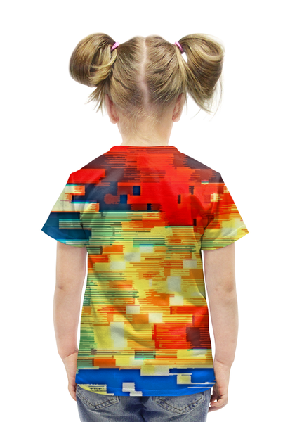 Заказать детскую футболку в Москве. Футболка с полной запечаткой для девочек Pixel color от THE_NISE  - готовые дизайны и нанесение принтов.