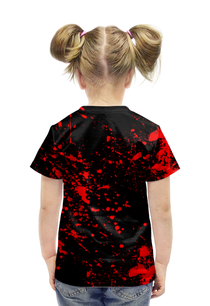 Заказать детскую футболку в Москве. Футболка с полной запечаткой для девочек Пятна крови от weeert - готовые дизайны и нанесение принтов.