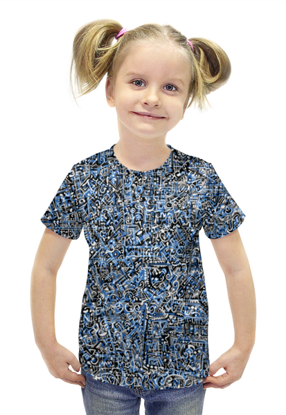 Заказать детскую футболку в Москве. Футболка с полной запечаткой для девочек Сверхчеловеческие формы от Vadim Koval - готовые дизайны и нанесение принтов.