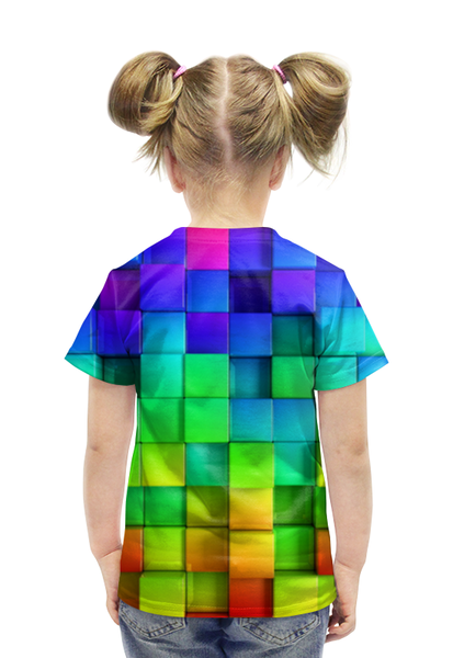 Заказать детскую футболку в Москве. Футболка с полной запечаткой для девочек Colorful от Jimmy Flash - готовые дизайны и нанесение принтов.