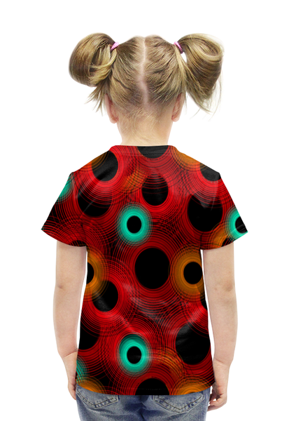 Заказать детскую футболку в Москве. Футболка с полной запечаткой для девочек circle abstract от THE_NISE  - готовые дизайны и нанесение принтов.
