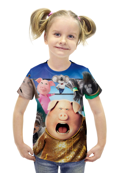 Заказать детскую футболку в Москве. Футболка с полной запечаткой для девочек Зверопой от skynatural - готовые дизайны и нанесение принтов.