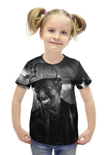 Заказать детскую футболку в Москве. Футболка с полной запечаткой для девочек Шахтер Донбасса от Prohodchik - готовые дизайны и нанесение принтов.