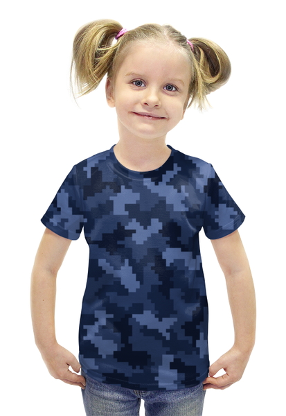 Заказать детскую футболку в Москве. Футболка с полной запечаткой для девочек Текстура камуфляжа от THE_NISE  - готовые дизайны и нанесение принтов.