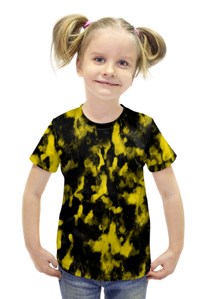 Заказать детскую футболку в Москве. Футболка с полной запечаткой для девочек Камуфляж от THE_NISE  - готовые дизайны и нанесение принтов.