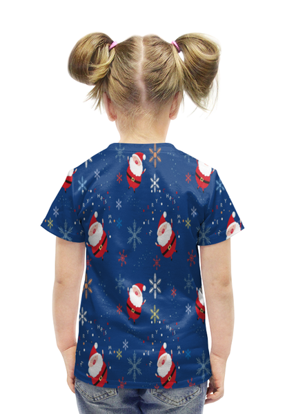 Заказать детскую футболку в Москве. Футболка с полной запечаткой для девочек Деды морозы от THE_NISE  - готовые дизайны и нанесение принтов.