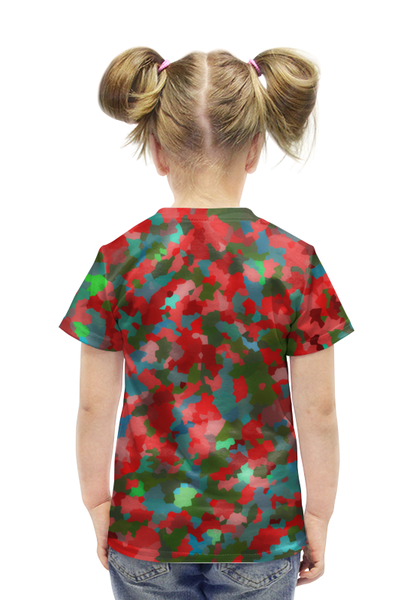 Заказать детскую футболку в Москве. Футболка с полной запечаткой для девочек Красненькие кристаллики от mistral3000@mail.ru - готовые дизайны и нанесение принтов.