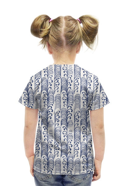 Заказать детскую футболку в Москве. Футболка с полной запечаткой для девочек роспись  от THE_NISE  - готовые дизайны и нанесение принтов.