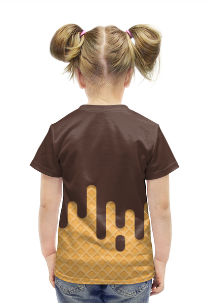 Заказать детскую футболку в Москве. Футболка с полной запечаткой для девочек Мороженка от queen  - готовые дизайны и нанесение принтов.