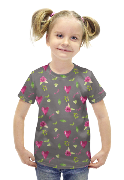 Заказать детскую футболку в Москве. Футболка с полной запечаткой для девочек Весна от juliafast77 - готовые дизайны и нанесение принтов.