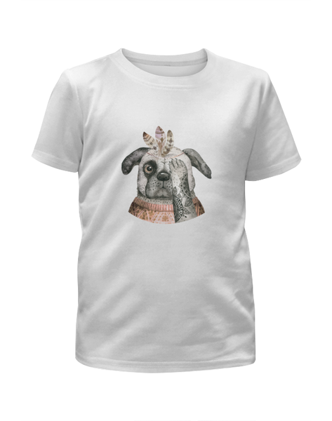 Заказать детскую футболку в Москве. Футболка с полной запечаткой для девочек Собака от THE_NISE  - готовые дизайны и нанесение принтов.