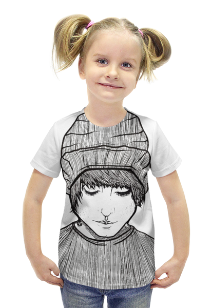 Заказать детскую футболку в Москве. Футболка с полной запечаткой для девочек ZemFira от Agatha Ulyanova - готовые дизайны и нанесение принтов.