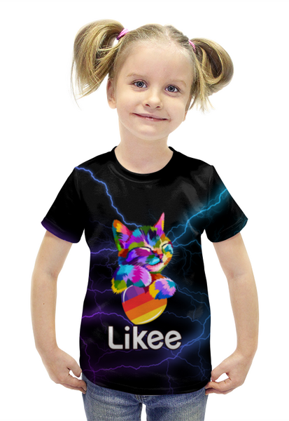 Заказать детскую футболку в Москве. Футболка с полной запечаткой для девочек Без названия от weeert - готовые дизайны и нанесение принтов.