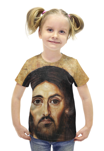 Заказать детскую футболку в Москве. Футболка с полной запечаткой для девочек Сын господа от god - готовые дизайны и нанесение принтов.