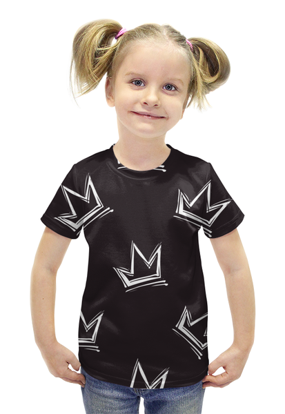 Заказать детскую футболку в Москве. Футболка с полной запечаткой для девочек Корона от Samurai X Satan  - готовые дизайны и нанесение принтов.