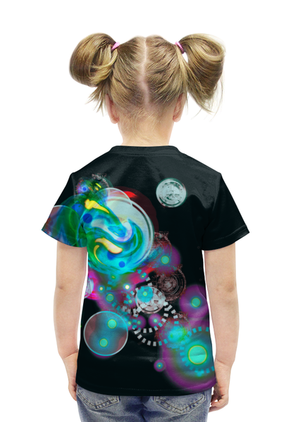 Заказать детскую футболку в Москве. Футболка с полной запечаткой для девочек Галактика от Anna Lomachenko - готовые дизайны и нанесение принтов.