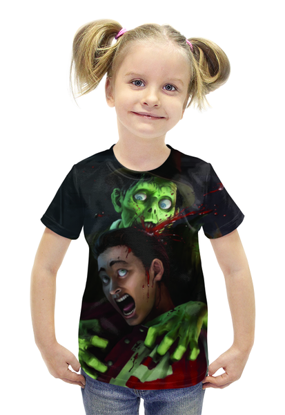 Заказать детскую футболку в Москве. Футболка с полной запечаткой для девочек stubbs the zombie от egorrko - готовые дизайны и нанесение принтов.