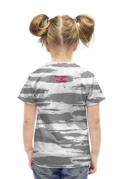 Заказать детскую футболку в Москве. Футболка с полной запечаткой для девочек Пять ночей у Фредди (Foxy) от balden - готовые дизайны и нанесение принтов.