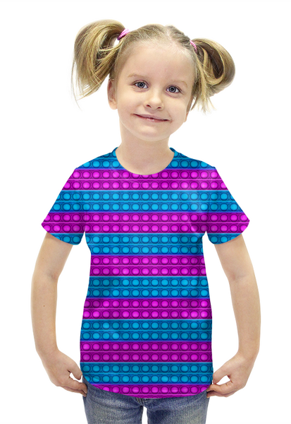 Заказать детскую футболку в Москве. Футболка с полной запечаткой для девочек Пупырка ПОП ИТ от weeert - готовые дизайны и нанесение принтов.