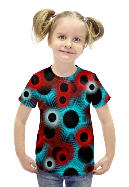 Заказать детскую футболку в Москве. Футболка с полной запечаткой для девочек Circle от THE_NISE  - готовые дизайны и нанесение принтов.