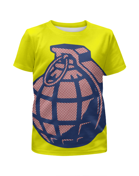 Заказать детскую футболку в Москве. Футболка с полной запечаткой для девочек Граната от scoopysmith - готовые дизайны и нанесение принтов.