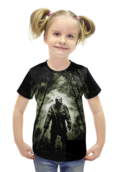 Заказать детскую футболку в Москве. Футболка с полной запечаткой для девочек Джейсон от scrat29@yandex.ru - готовые дизайны и нанесение принтов.
