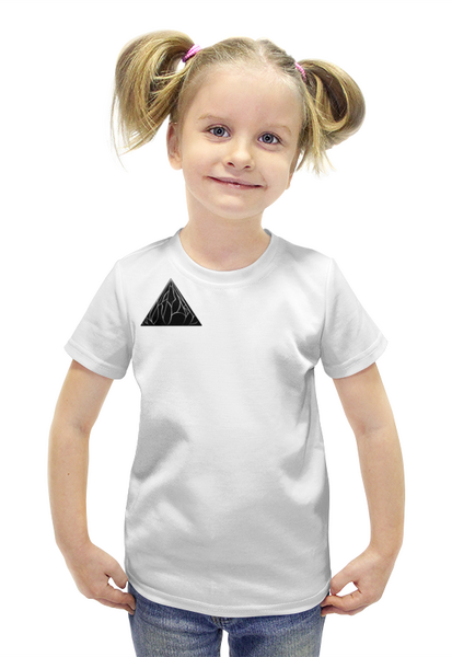 Заказать детскую футболку в Москве. Футболка с полной запечаткой для девочек Чёрный треугольник.  от DeMiTriX  - готовые дизайны и нанесение принтов.