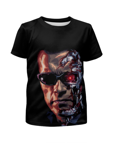 Заказать детскую футболку в Москве. Футболка с полной запечаткой для девочек Терминатор (Terminator) от fanart - готовые дизайны и нанесение принтов.