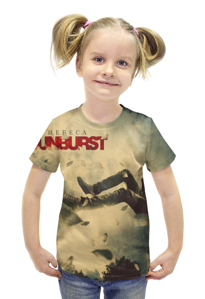 Заказать детскую футболку в Москве. Футболка с полной запечаткой для девочек Sunburst от aleks_say - готовые дизайны и нанесение принтов.