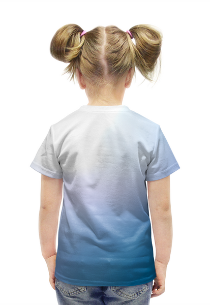 Заказать детскую футболку в Москве. Футболка с полной запечаткой для девочек Птица, летящая к солнцу от Julia Sundukova - готовые дизайны и нанесение принтов.