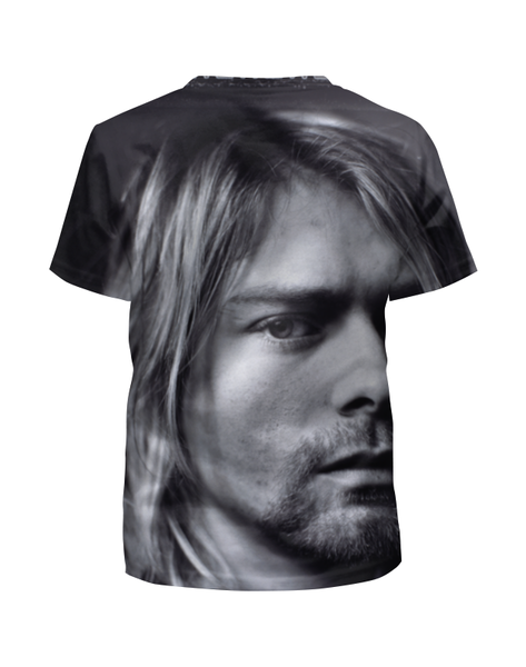 Заказать детскую футболку в Москве. Футболка с полной запечаткой для девочек Kurt Cobain от Jimmy Flash - готовые дизайны и нанесение принтов.