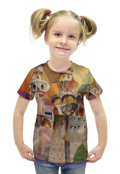 Заказать детскую футболку в Москве. Футболка с полной запечаткой для девочек Русский Авангард  от Виктор Гришин - готовые дизайны и нанесение принтов.