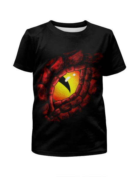 Заказать детскую футболку в Москве. Футболка с полной запечаткой для девочек Глаз Дракона от galaxy secret - готовые дизайны и нанесение принтов.