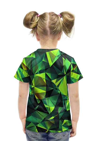 Заказать детскую футболку в Москве. Футболка с полной запечаткой для девочек Изумрудные стекла от THE_NISE  - готовые дизайны и нанесение принтов.