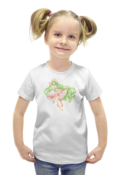 Заказать детскую футболку в Москве. Футболка с полной запечаткой для девочек Цветочная фея. от CAXAP - готовые дизайны и нанесение принтов.