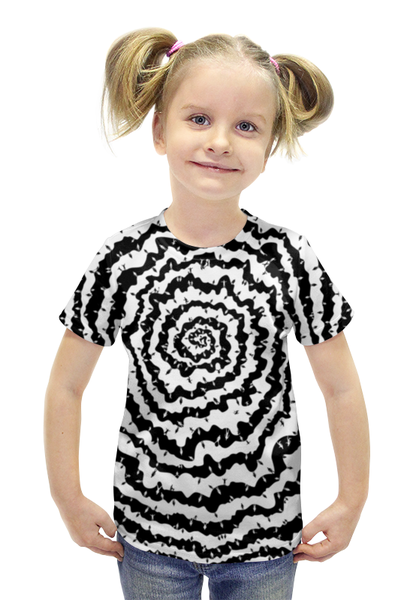 Заказать детскую футболку в Москве. Футболка с полной запечаткой для девочек Спираль Юджина от YuG Atn - готовые дизайны и нанесение принтов.