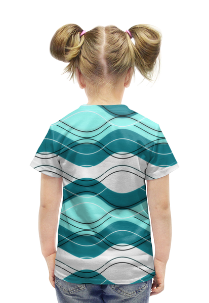 Заказать детскую футболку в Москве. Футболка с полной запечаткой для девочек Шторм от THE_NISE  - готовые дизайны и нанесение принтов.