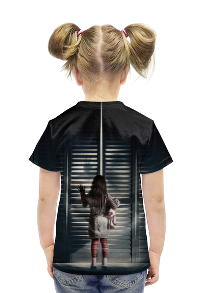 Заказать детскую футболку в Москве. Футболка с полной запечаткой для девочек Полтергейст от skynatural - готовые дизайны и нанесение принтов.
