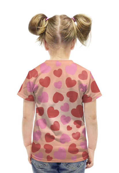 Заказать детскую футболку в Москве. Футболка с полной запечаткой для девочек Влюбленная панда от Ordwen - готовые дизайны и нанесение принтов.