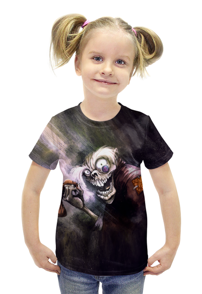 Заказать детскую футболку в Москве. Футболка с полной запечаткой для девочек Zombies  от ПРИНТЫ ПЕЧАТЬ  - готовые дизайны и нанесение принтов.